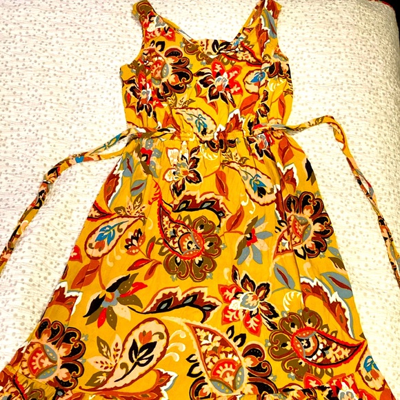 Loft Paisley Floral Tie Waist Maxi Dress - Picture 4 of 11